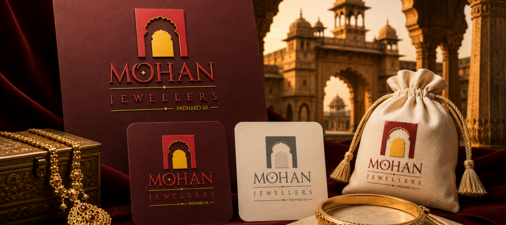 A modern jewellery identity rooted in the architectural heritage of Marwar.